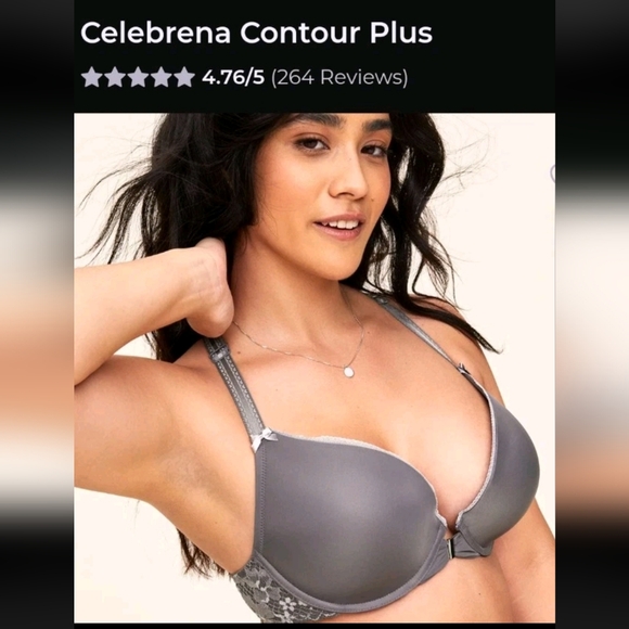 Adore Me Women's Celebrena Contour Bra Underwire Size 42D NWT Excalibur Gray - Picture 1 of 16